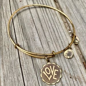 Retired Alex & Ani Gold Circle Love Bracelet